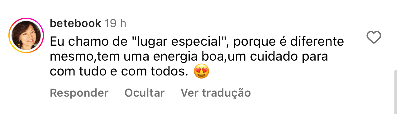 Print de depoimento de pai sobre desenvolvimento e confiança no colégio